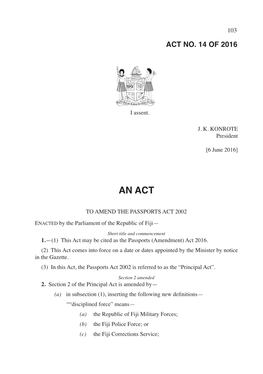 Passports Act 2002