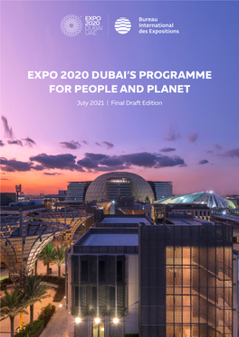 Expo 2020 Dubai's Programme for People and Planet