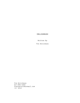 THE FIREBIRD Production Script