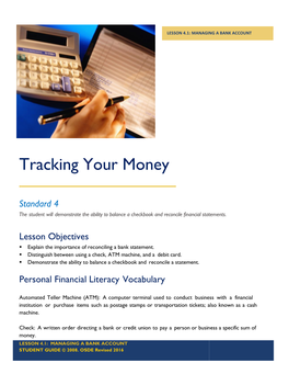 Student Module 4.1 Managing a Bank Account