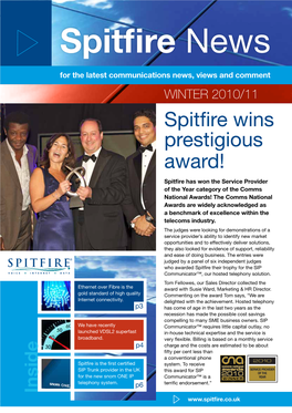 Spitfire Wins Prestigious Award!