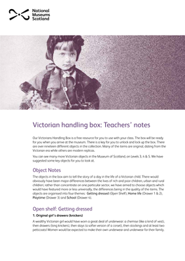 Victorian Handling Box: Teachers' Notes