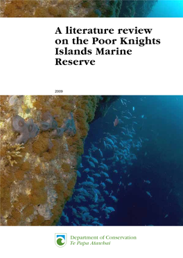 A Literature Review on the Poor Knights Islands Marine Reserve