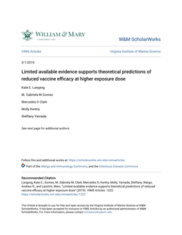 Limited Available Evidence Supports Theoretical Predictions of Reduced Vaccine Efficacy at Higher Exposure Dose