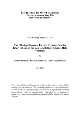 Bank of Japan FX Market Interventions