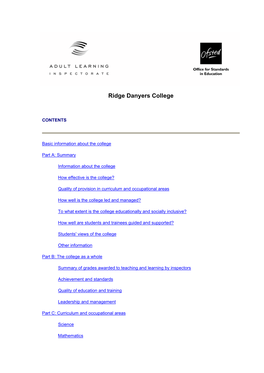 Ridge Danyers College