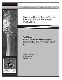 Standing Committee on Private Bills and Private Members' Public Bills