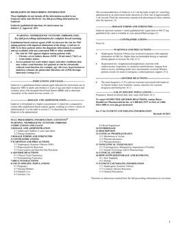 Gadavist (Gadobutrol) Injection, for Intravenous Use ------DOSAGE FORMS and STRENGTHS------Initial U.S