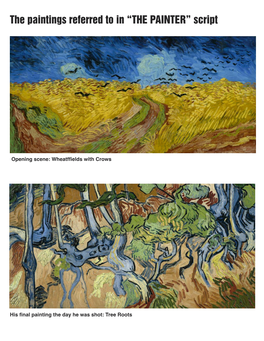 The Paintings Referred to in “THE PAINTER” Script