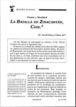 La Batalla De Zinacantan, Chis.^