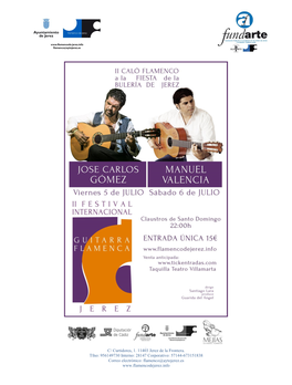 1 Unidad De Flamenco Y Festivales Musicales C/ Curtidores, 1. 11403 Jerez De La Frontera