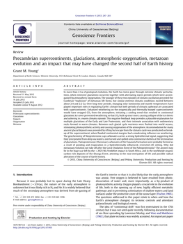 Precambrian Supercontinents, Glaciations, Atmospheric Oxygenation, Metazoan Evolution and an Impact That May Have Changed the Second Half of Earth History