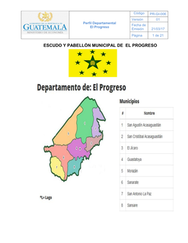 Escudo Y Pabellón Municipal De El Progreso