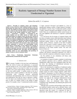 Realistic Approach of Strange Number System from Unodecimal to Vigesimal