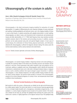 Ultrasonography of the Scrotum in Adults