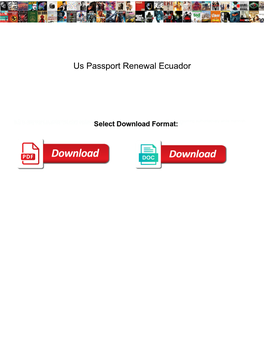 Us Passport Renewal Ecuador