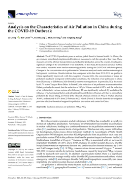 Analysis on the Characteristics of Air Pollution in China During the COVID-19 Outbreak