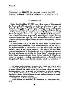 Comparing the 1993 U.S. Airstrike on Iraq to the 1986 Bombing of Libya