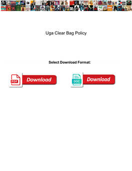 Uga Clear Bag Policy