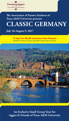 CLASSIC GERMANY July 26-August 9, 2017