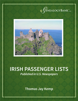 IRISH PASSENGER LISTS Published in U.S. Newspapers