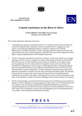 EN Council Conclusions on the Horn of Africa