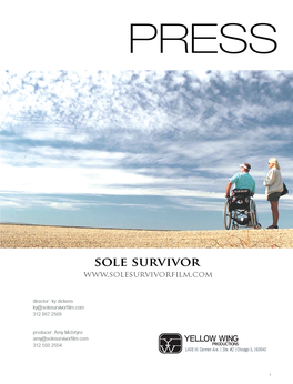 “Sole Survivor” Film Examines Emotions, Struggle