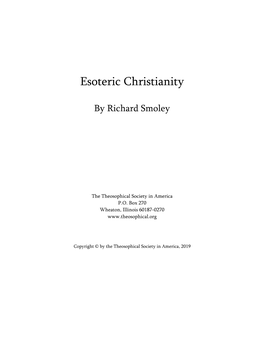 Esoteric Christianity