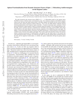 Spinon Fractionalization from Dynamic Structure Factor of Spin-1