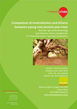 Comparison of Invertebrates and Lichens Between Young and Ancient
