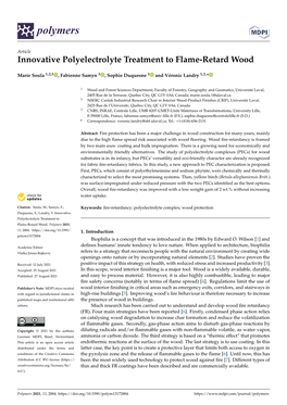 Innovative Polyelectrolyte Treatment to Flame-Retard Wood