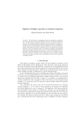 Algebras of Higher Operads As Enriched Categories