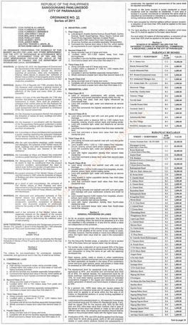 To View the Full Text of the Paranaque City Ordinance No. 31