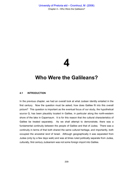 Who Were the Galileans?