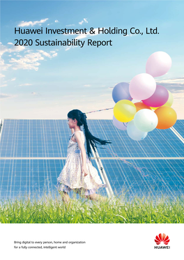 Huawei Investment & Holding Co., Ltd. 2020 Sustainability Report