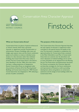 Finstock Conservation Area Character Appraisal