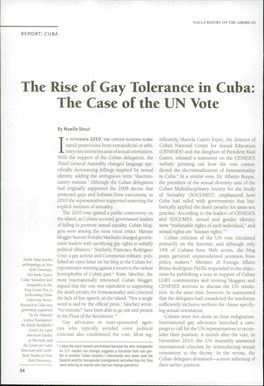 The Rise of Gay Tolerance in Cuba: the Case of the UN Vote