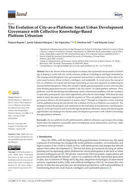 The Evolution of City-As-A-Platform: Smart Urban Development Governance with Collective Knowledge-Based Platform Urbanism