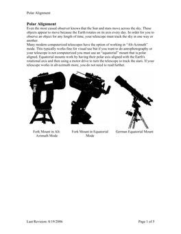 Polar Alignment