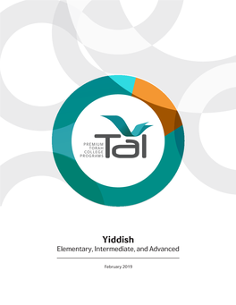 Yiddish Elementary, Intermediate, and Advanced