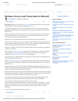 Windows Source Leak Traces Back to Mainsoft