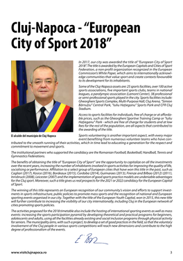 Cluj-Napoca - “European City of Sport 2018”