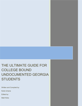 The Ultimate Guide for College Bound Undocumented Georgia Students