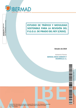 Estudio De Tráfico Y Movilidad Sostenible Para La Revisión Del Pgou