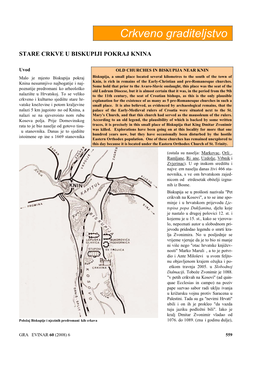 Stare Crkve U Biskupiji Pokraj Knina