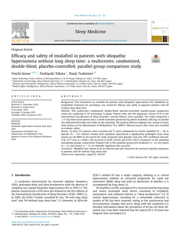 Efficacy and Safety of Modafinil in Patients with Idiopathic Hypersomnia Without Long Sleep Time