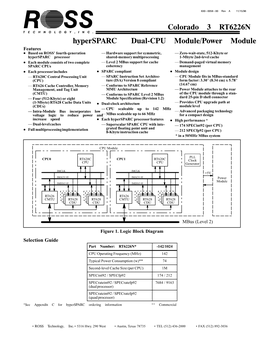Colorado 3 RT6226N Hypersparc™ Dual CPU Module/Power Module