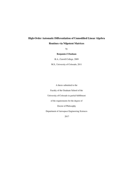 High-Order Automatic Differentiation of Unmodified Linear Algebra