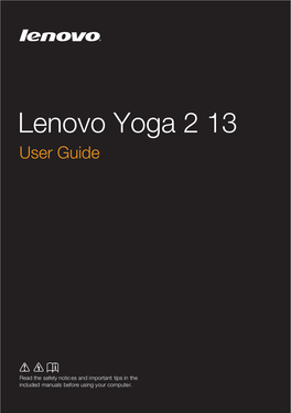 Lenovo Yoga 2 13 User Guide