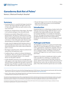 Ganoderma Butt Rot of Palms1 Monica L